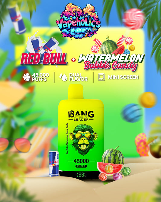 RED BULL + WATERMELON BUBBLE CANDY - 45.000 PUFFS - My Store