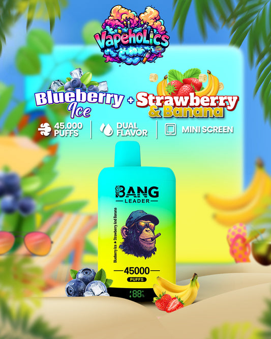 BLUEBERRY ICE + STRAWBERRY BANANA - 45.000 PUFFS - My Store