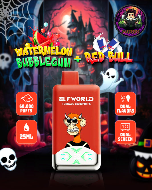 60.000 PUFFS - WATERMELON BUBBLEGUM + RED BULL - 2%